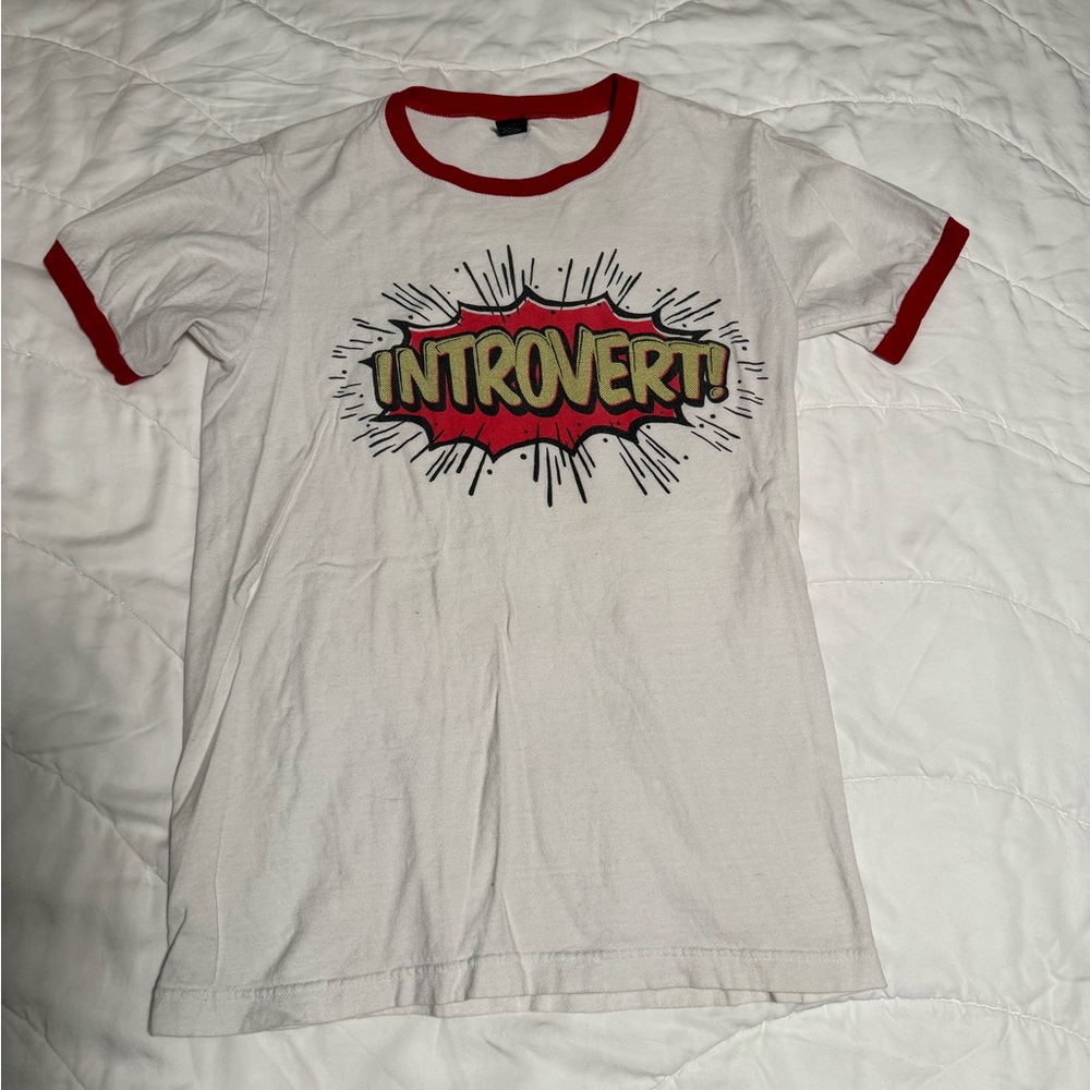 Introvert comic tee shirt